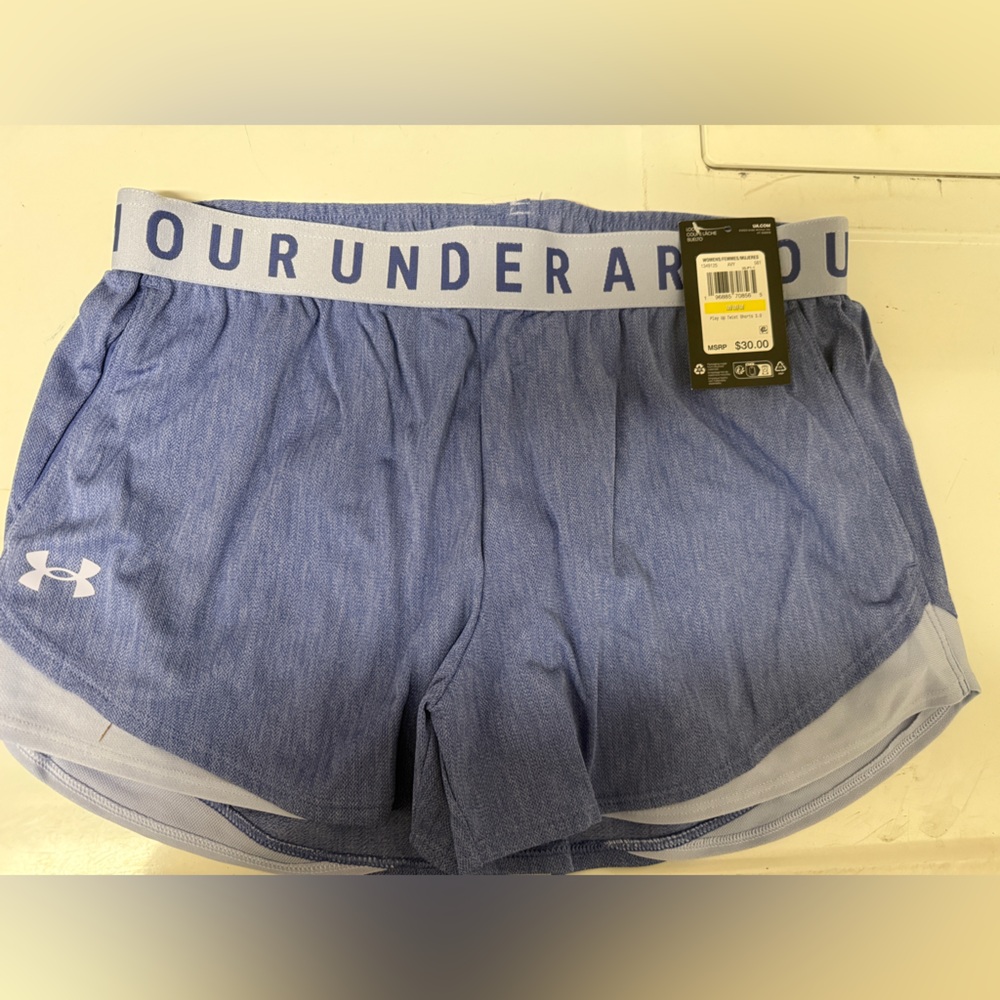 Under Armour Heathered Blue Running Shorts